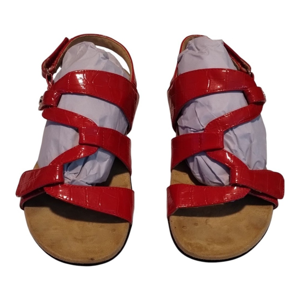VIONIC Paros Womens 6 Orthopedic Sandalsβ Croc Sling Back Leather Casual Comfort